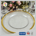 Gold Rim Glass Charger plates wholesale